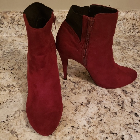 Thalia Sodi Shoes - Thalia Sodi Briea Burgandy Ankle Boots